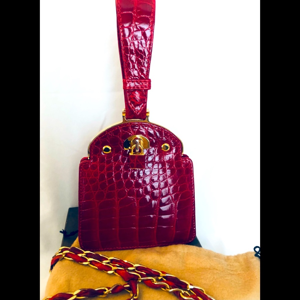 Giorgio’s of Palm Beach Red Alligator Mini Bag